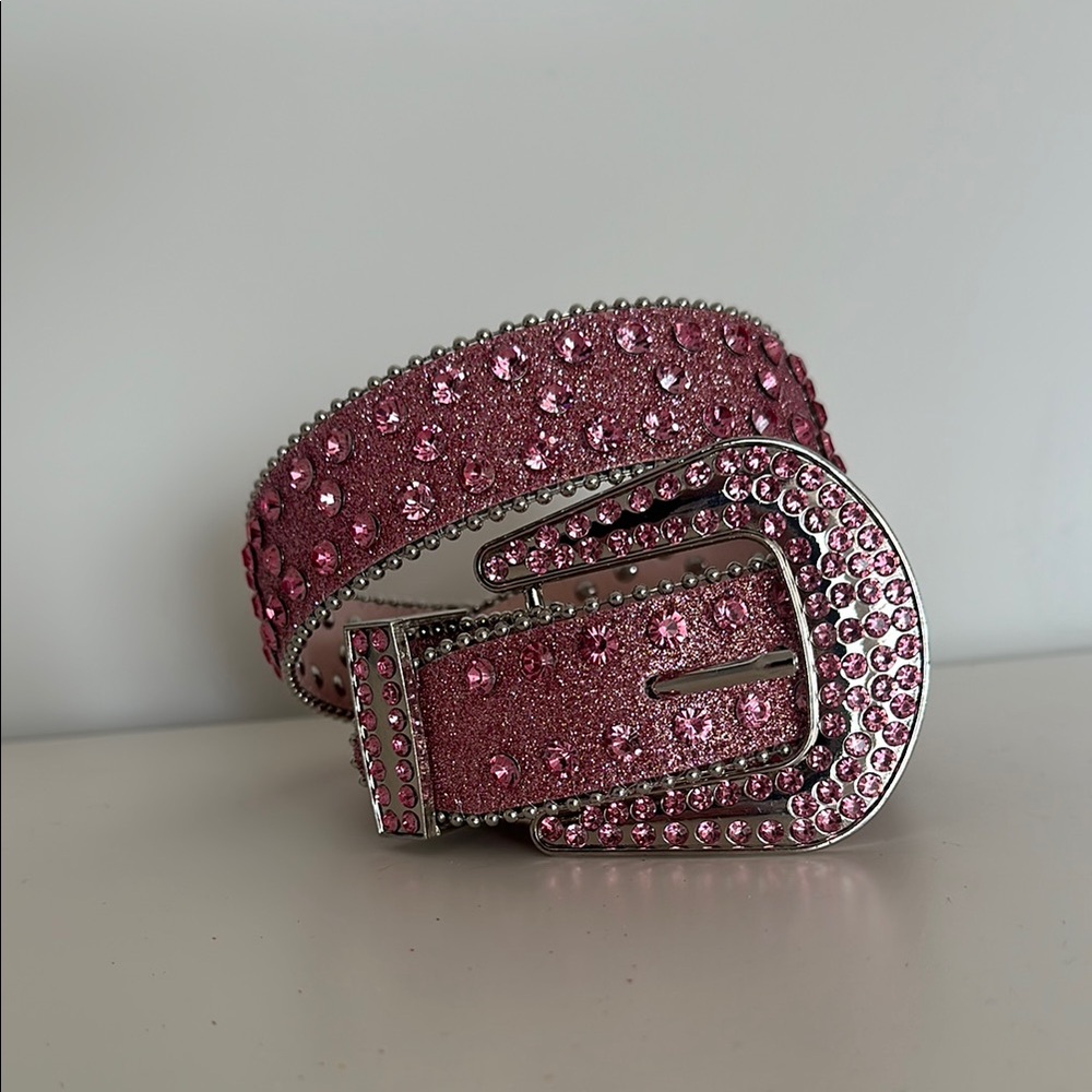 Pink Rhinestone Belt